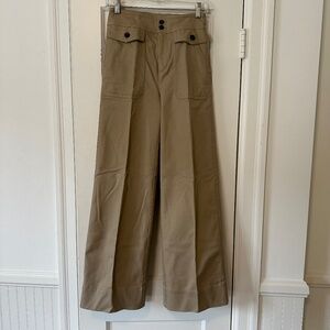 J Crew Women's High Rise Wide Leg Trousers Size 0